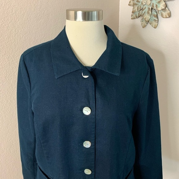 Orvis Linen Cotton Blazer Size 8 - Picture 3 of 8